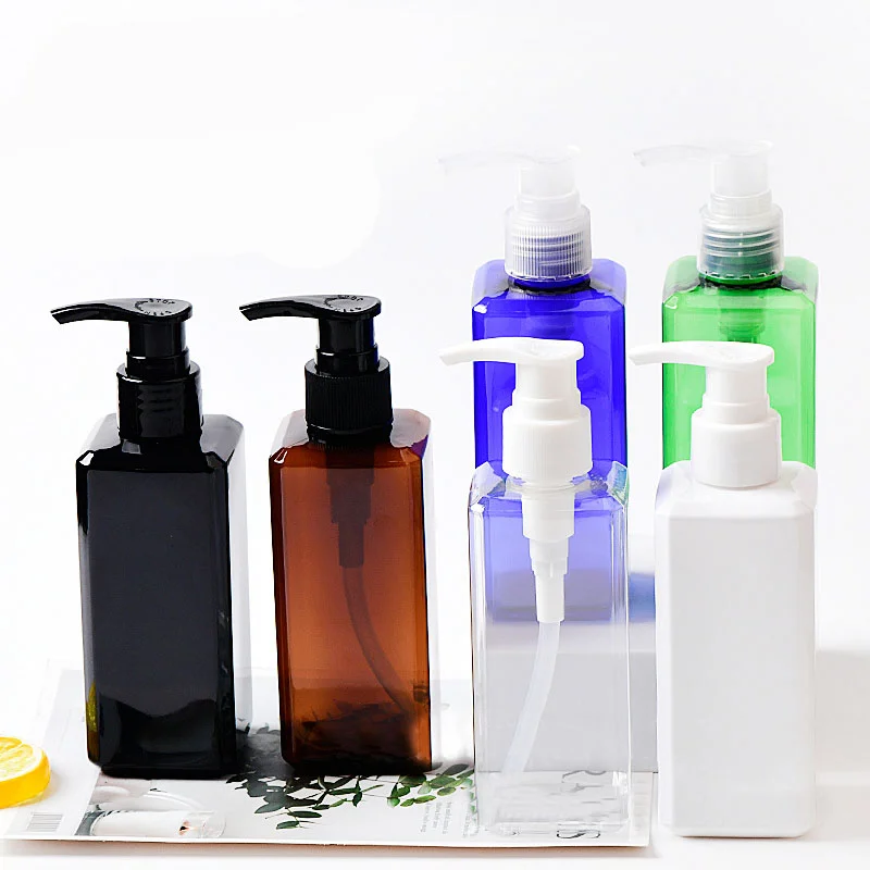 Wholesale 200ml 300ml 500ml Square Empty Plastic Bottle For Lotion Shampoo Hair Conditioner