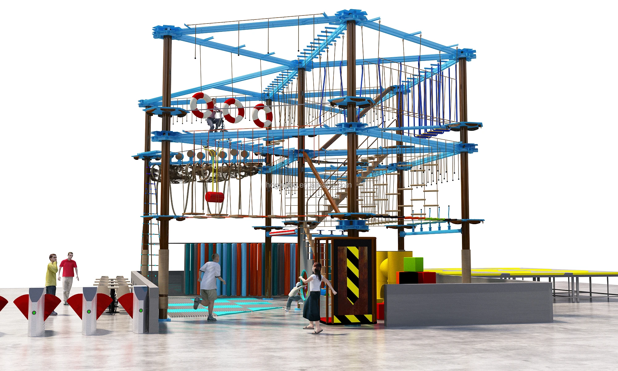 Warrior  Challenge Courses  Kids Model for Indoor Playground Amusement Park Entertainment