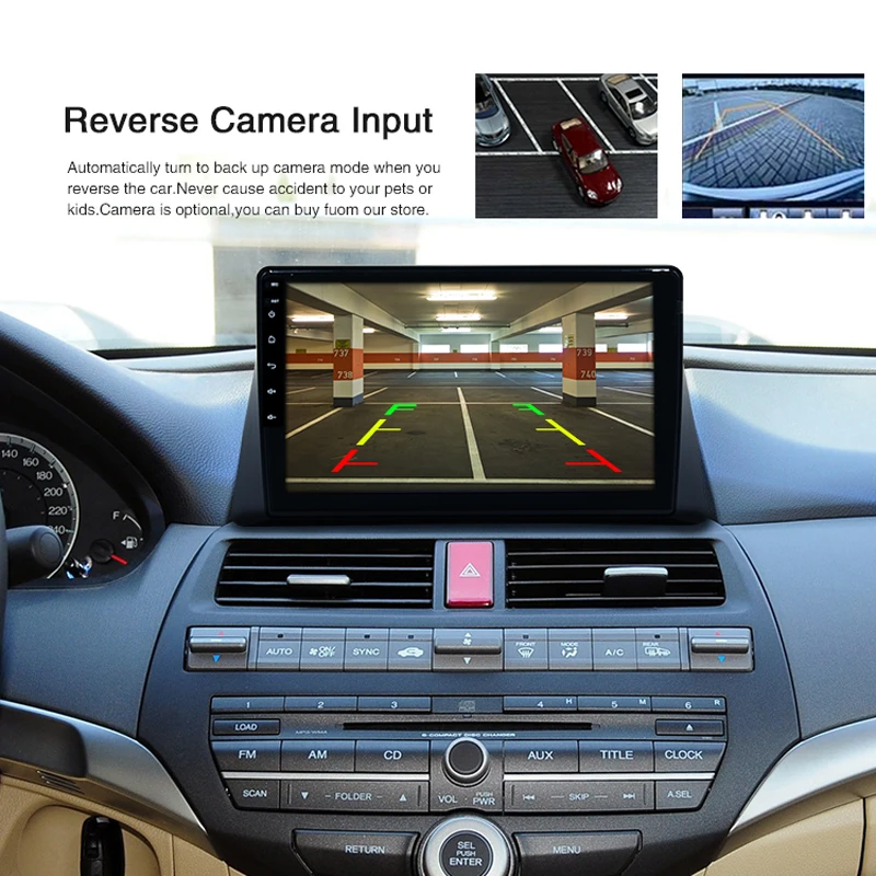 For Honda accord 8 2008 2009 2010-2013 android 10 car radio 2 din car dvd player with gpd navigation