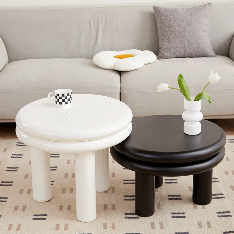 Large Storage Space Simple Style Center Assemblable Coffee Table Lift Top Coffee Table Nesting Modern Round Luxury Tea Table