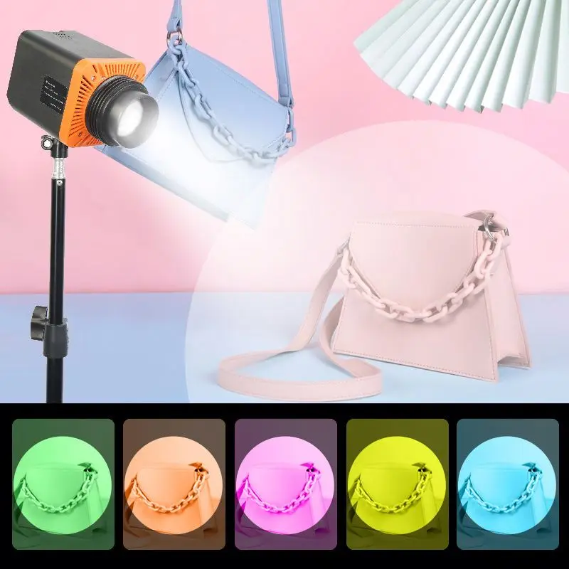 Factory Direct Led Fill Light With Four Color Lenses Studio Portrait Photography Video Spotlight