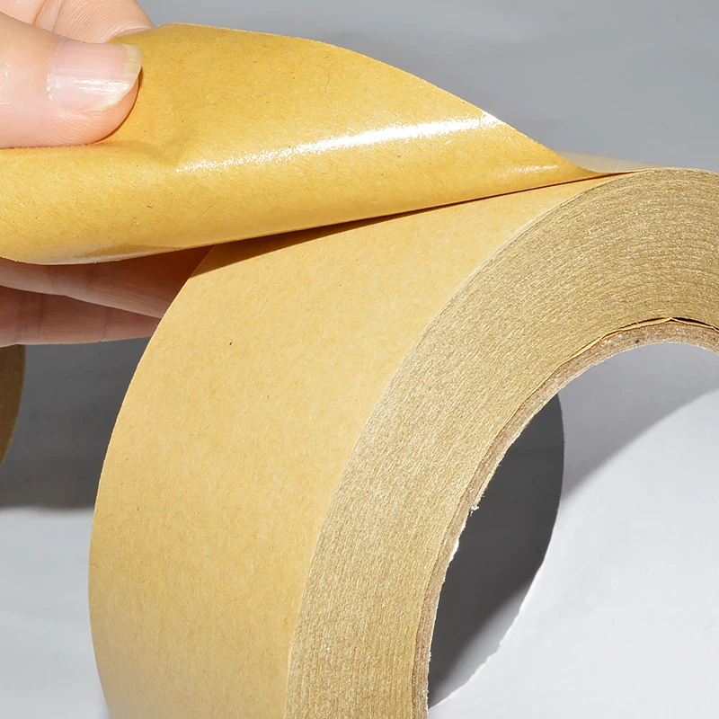 Custom With Logo Title Belts Adhesive Shipping Packing Kraft Paper Tape For Packaging