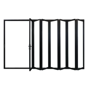 heavy duty external aluminum glass folding accordion door
