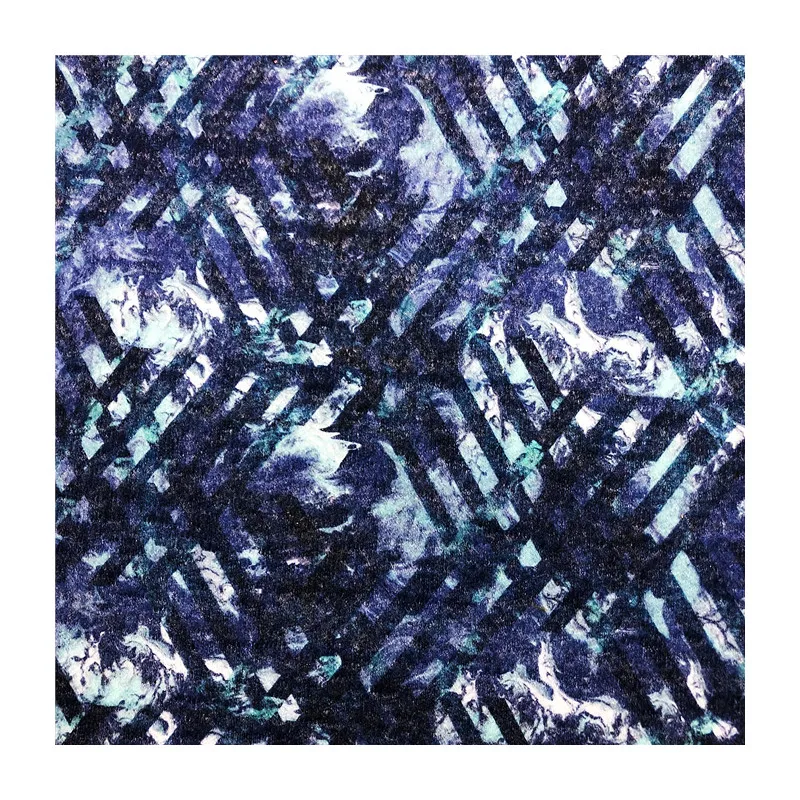 Customized Sublimation Floras and stripe design brushed knitted fabric light weight TR stretch printed jersey fabric for garment