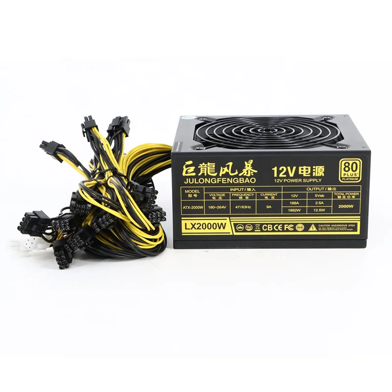 Серверный блок питания Atx 90 Plus Gold 8 Gpu 2000 Вт 1800 Вт 1600 Вт 2000 Вт