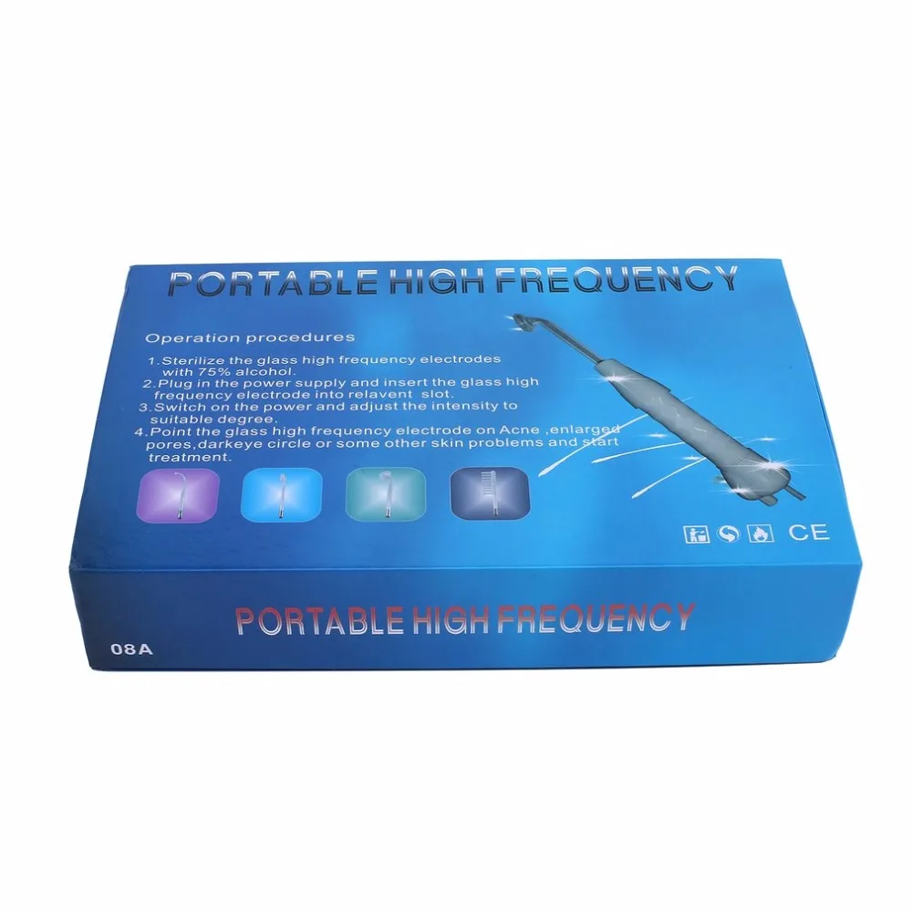 High Frequency Facial Electrode Glass Tube Acne Wand Skin Care Spot Acne Remover High Frequency Facial Spa Machine