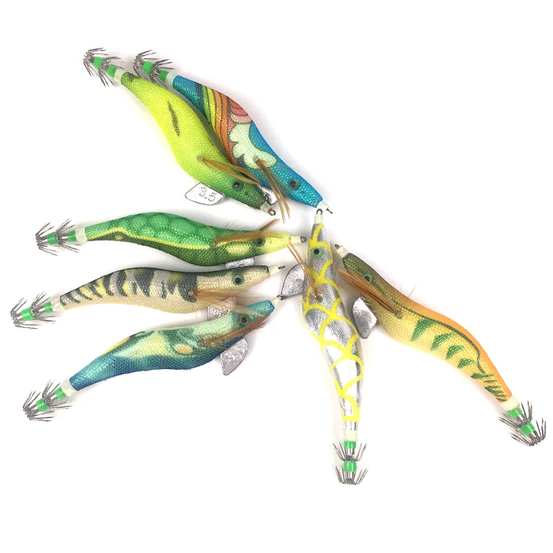SquidJig Fishing Lure Hard plastic Octopus Cuttlefish Luminous Squid Jig 3.5#