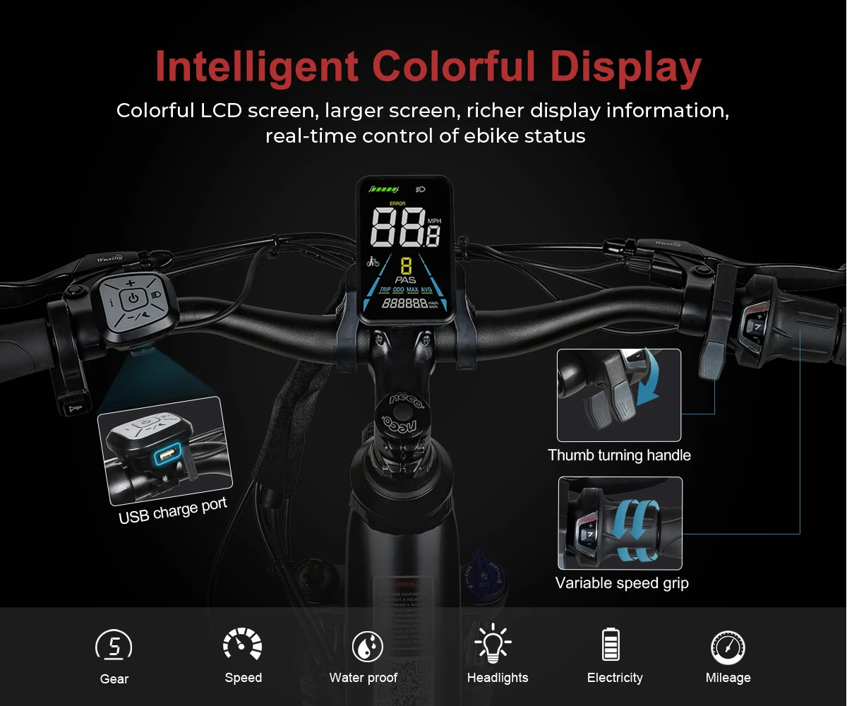 500W Folding E-Bike 27.5' Speed 36V 15A Power 32km/h Hybrid Electric Bike for Women Electric Bike