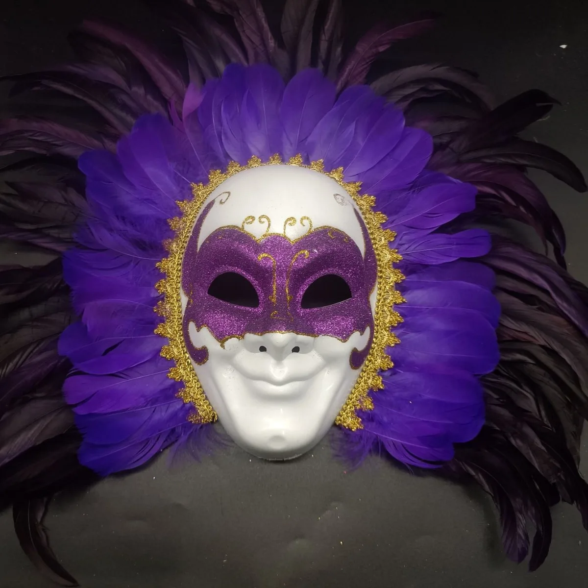 Adult Carnival Party Venice Feather Mask Halloween Stage Performance Venetian Masquerade Mask