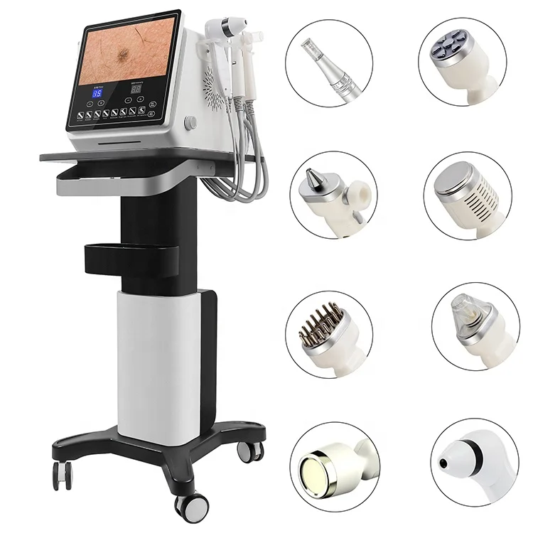 Hydra Microdermabrasion Facial Machine Hydrofacials Aqua Peel Hidrafacial 8 En 1 Hydro Facial Machine with Skin Analyzer