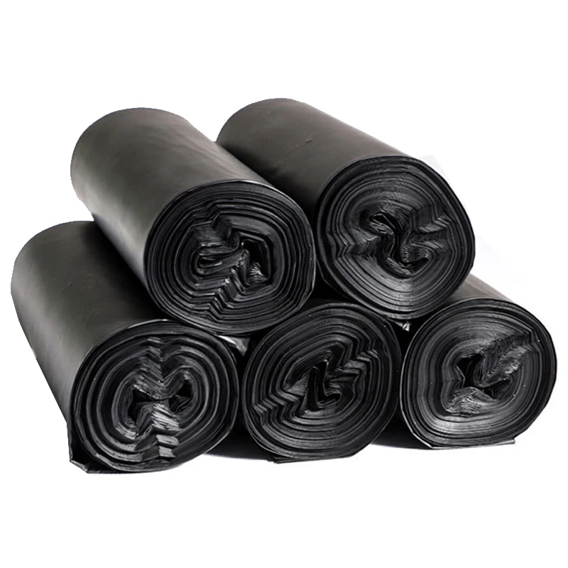 Heavy Duty Hdpe Ldpe  23 30 Gallon Black Plastic Biodegradable Home Dustbin Garbage Bag 120l 80L Bin Liners Reusable Trash Bags