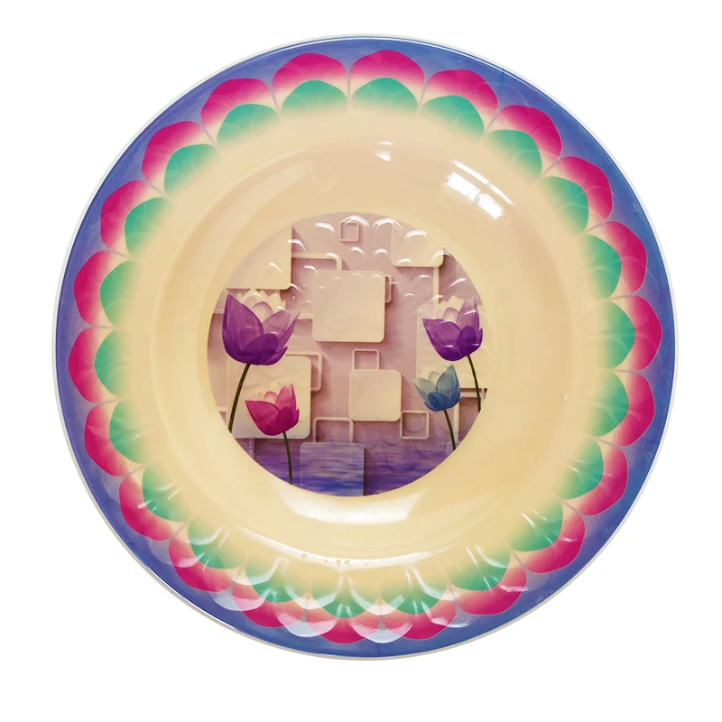 
Manufacturers selling round Eco-Friendly melamine dinner plate in stock 