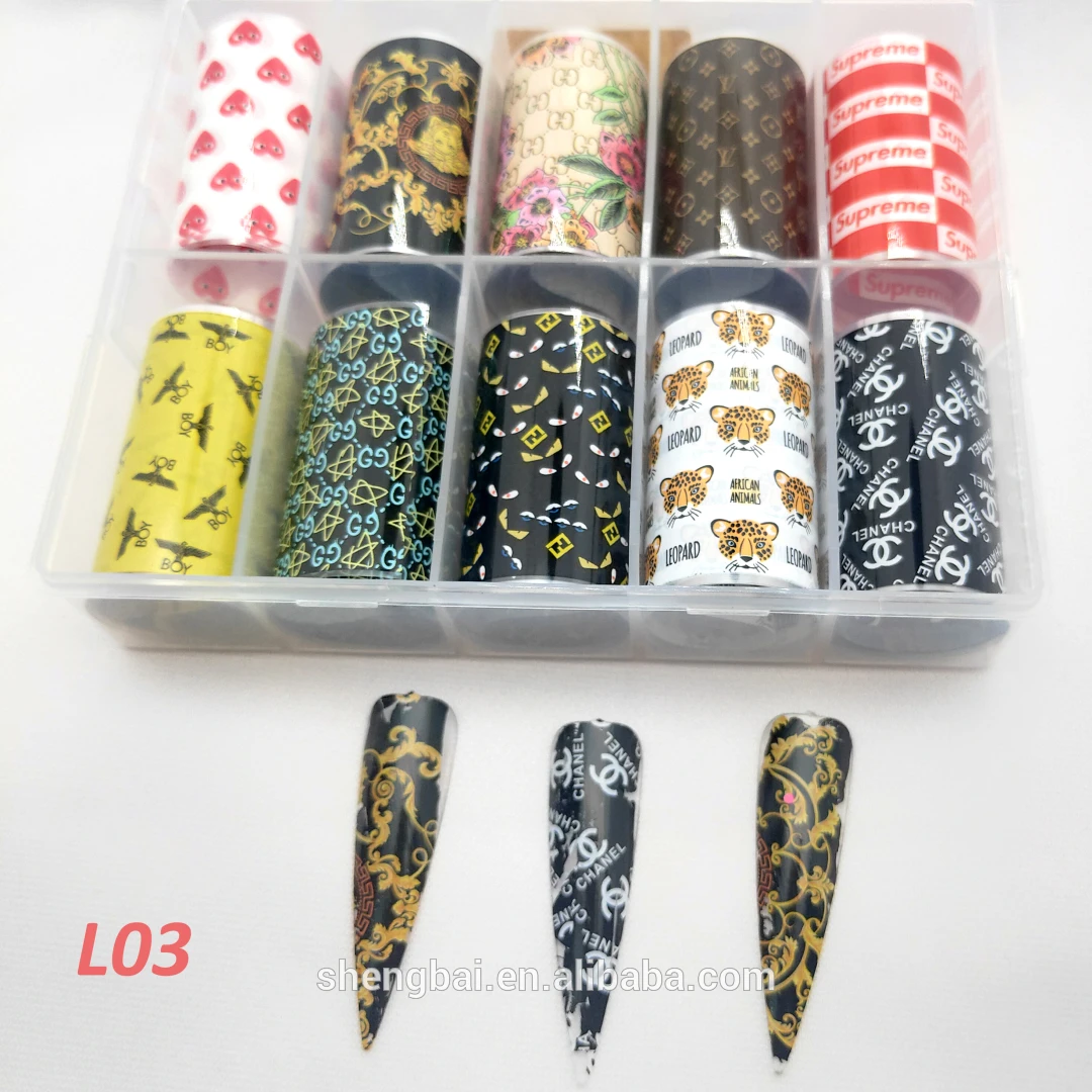 
Hot new colorful glitter DIY nail art transfer paper decal 4x100cm S28 nail foil stickers 