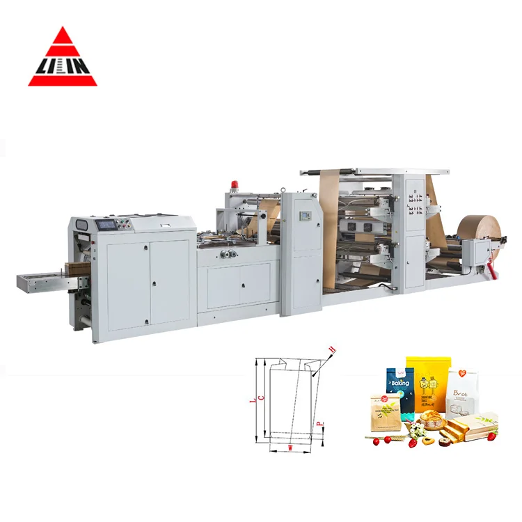 LSD-400+LST-4700 automatic high speed  flexo printing paper bag making machine
