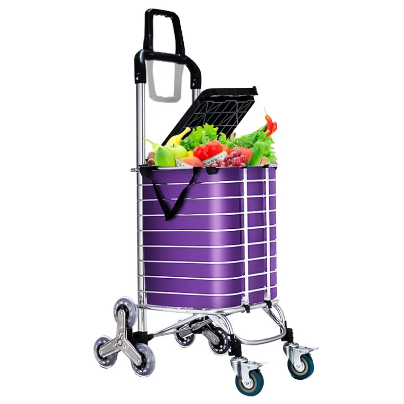 High Quality Portable Aluminum shopping trolley