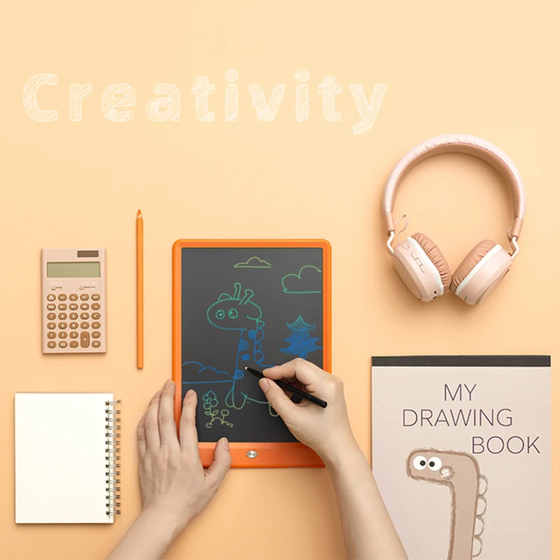 Wicue Indonesia RTS 10 inci warna Tablet penulisan LCD shell biru tablet penulisan lcd barang-barang rumah tangga Bantalan Memo