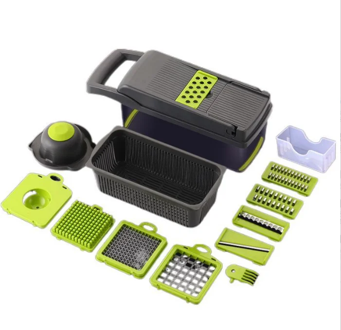 Food Chopper Vegetable Slicer - Onion Chopper Salad Veggie Chopper Vegetable Cutter Food Slicer 11 Blades