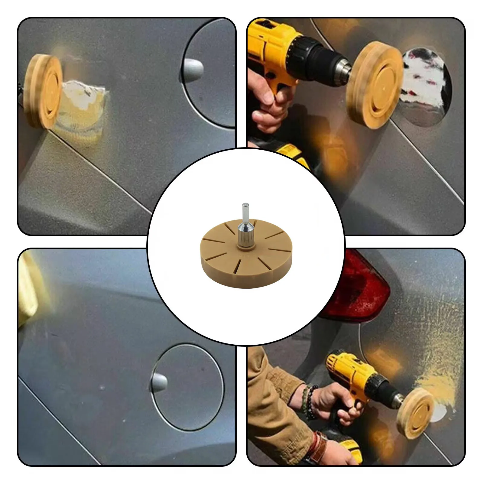 3.5 inch Pneumatic Rubber Eraser Wheel For Remove Car Glue Adhesive Sticker Pinstripe Decal Graphic Auto Paint Cleaner Tool