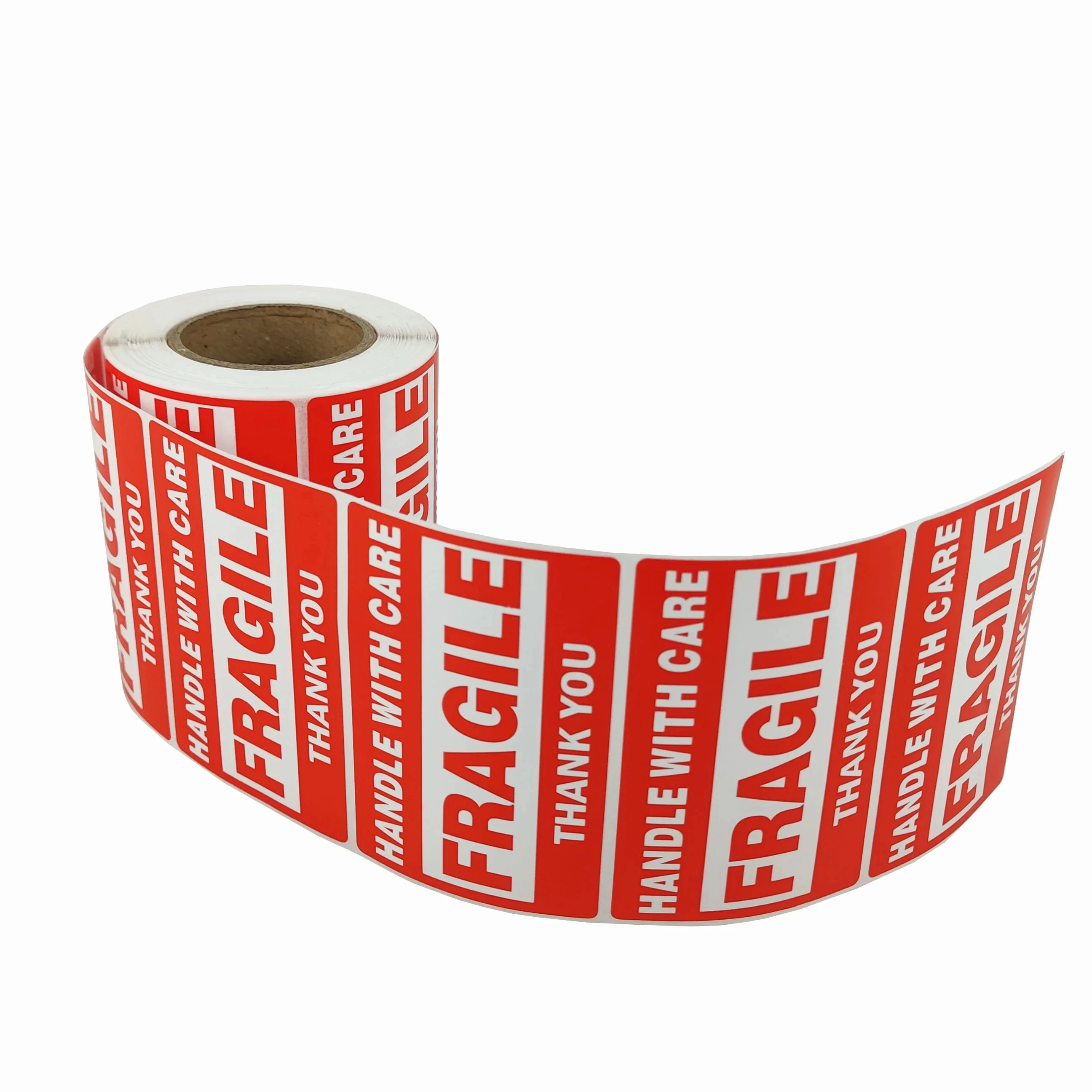 Custom Adhesive Sticker  Paper Warning Label Roll  Shipping Fragile Label Sticker