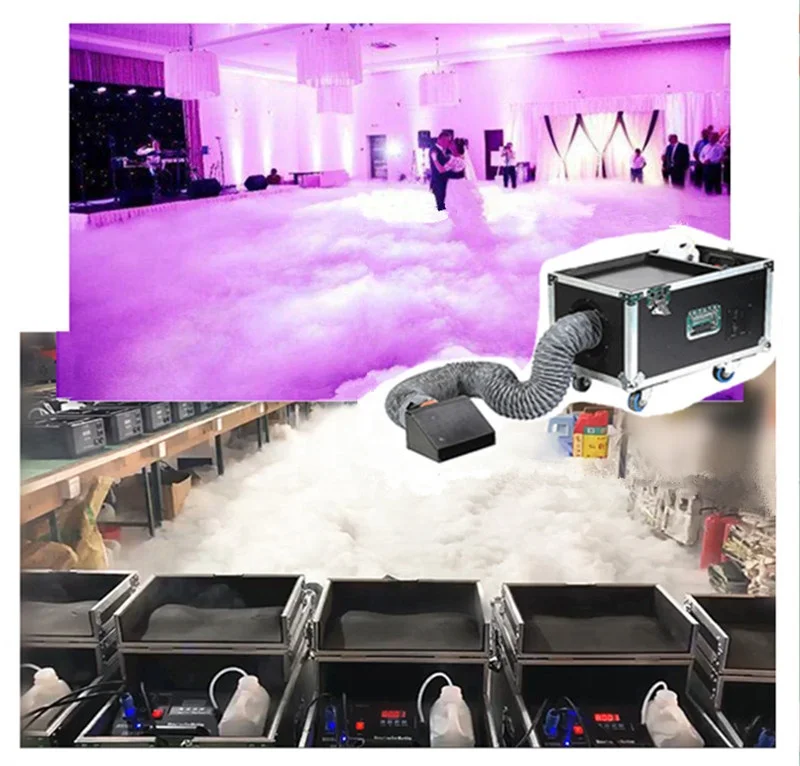 DMX remote control 3000W water low lying fog machine for stage effect wedding event Disco Party led dmx par