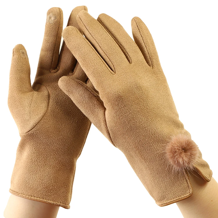 Wholesale winter gloves warm lady gloves for winter nylon gloves