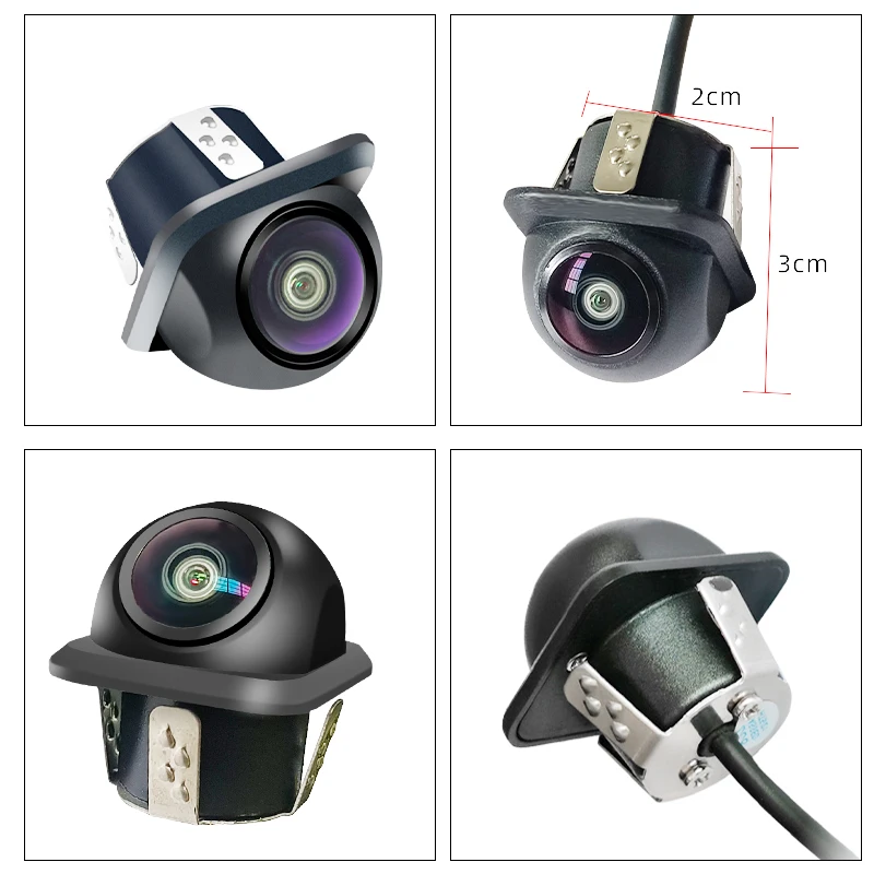 Universal car reverse camera straw hat punch ahd car camera 170degree fisheye 1080/720p starlight night vision rear view camera