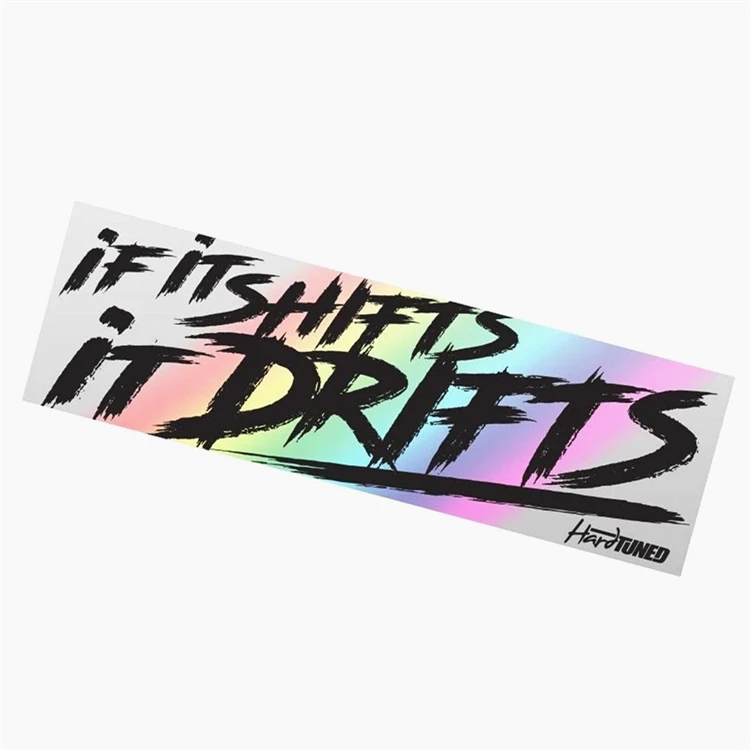Die Cut Black Printing Holographic Stickers Reflective Car Sticker Custom Hologram Label Sticker