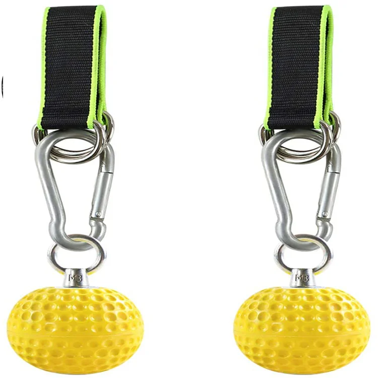 Climbing Pull Up Power Ball Hold Grips with Straps. Non-Slip Hand Grips Strength Trainer Exerciser for Bouldering