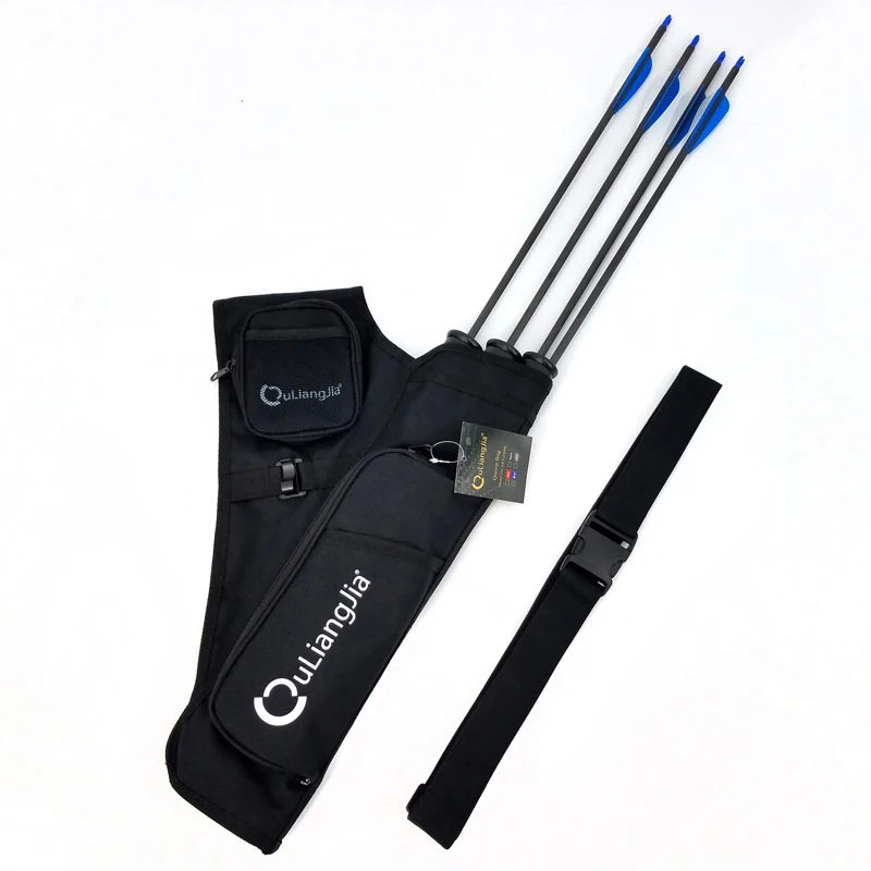 Archery 3 Tube Recurve Bow Target Quiver Outdoor Arrow Quiver with Belt
