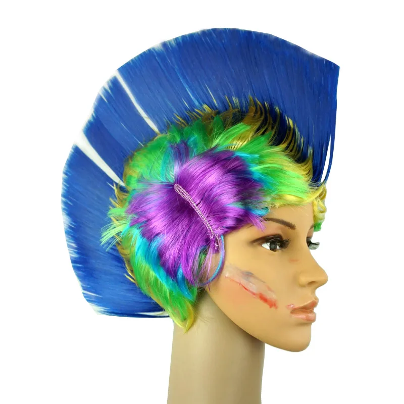 Hot Sale with excellent quantity High Fashion Football Match Decoration  Headband Cockscomb Mohawk Wig