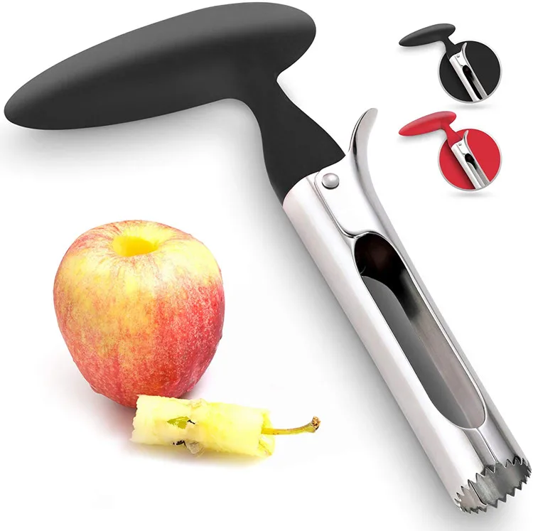 Factory Wholesale Kitchen Gadgets Handle Stainless Steel Pear Apple Core Remover Cutter Slicer