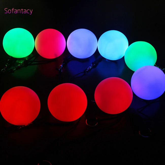 Good quality fast shipping Glowing juggling LED poi balls