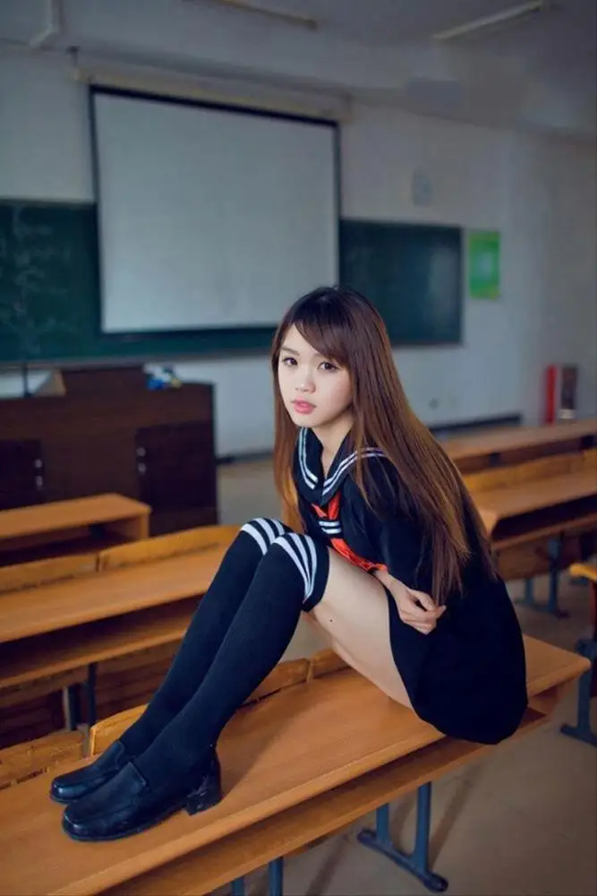 Japanese School Uniform Girls School Class Navy Sailor School Uniforms JK Uniforms Hell Girl Anime Women Cosplay Suit Top Skirt