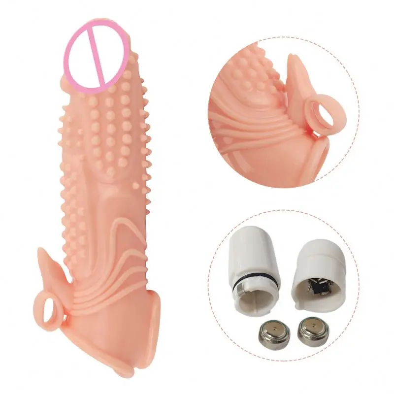 Penis Sleeve Vibrating Penis Condoms With Vibration Adult Sex Toys For Men Penis Enlargement