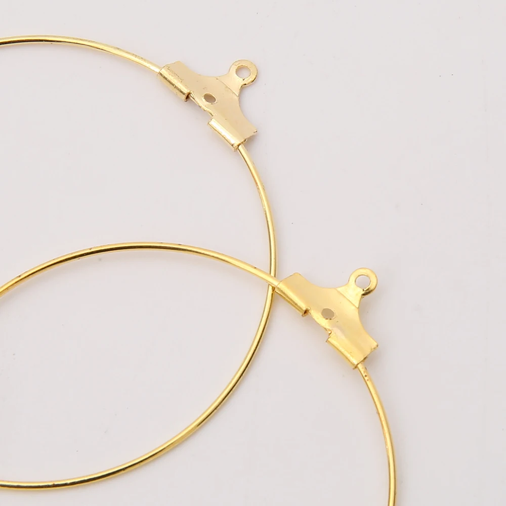 25mm 30mm 35mm 40mm Atainlesssteel Round Hanger Earring Tassel Material 9 Word Loop for Diy Earrings Accessories Batch Jewelry