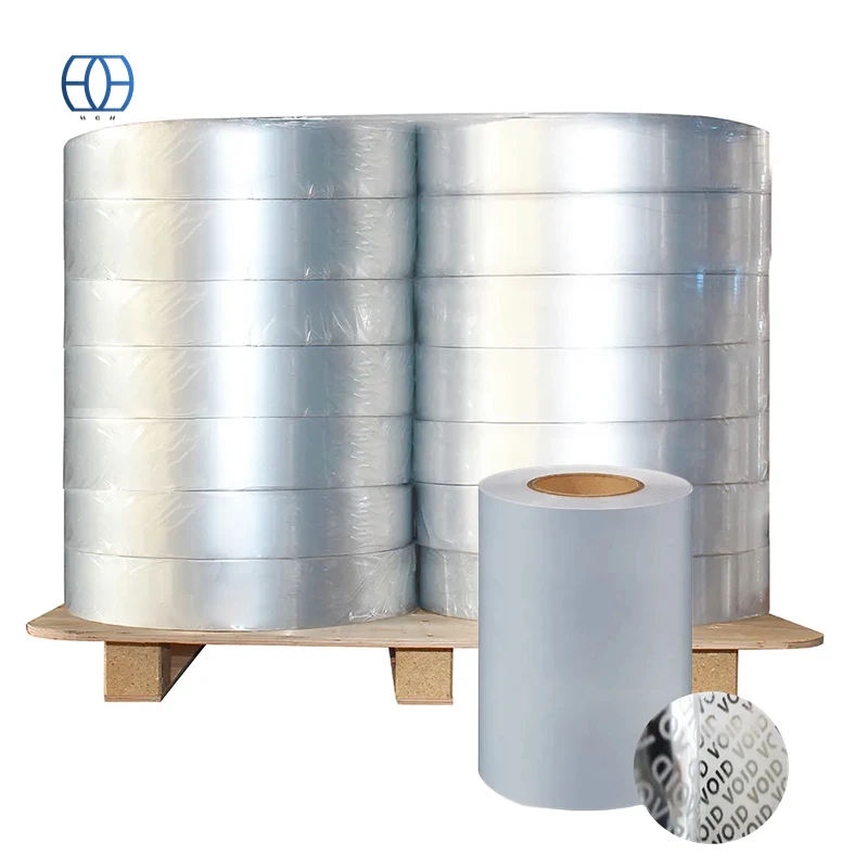 VOID anti-counterfeiting self adhesive pp label paper Flexo Jumbo Roll