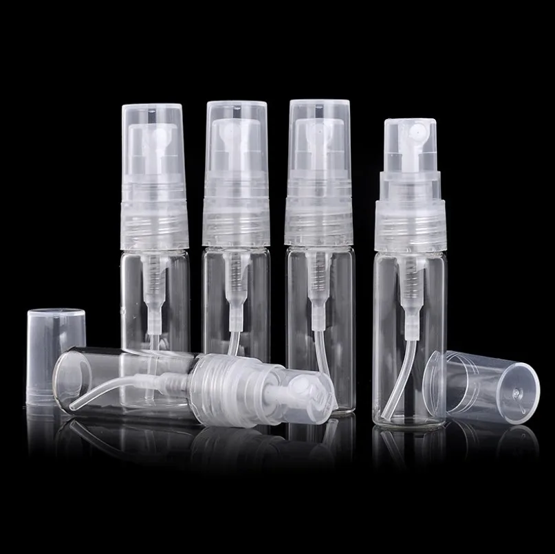 1ml 2 ml 3 ml Liquid Sample Packaging Clear Glass Bottles Vials With Black Screw Cap