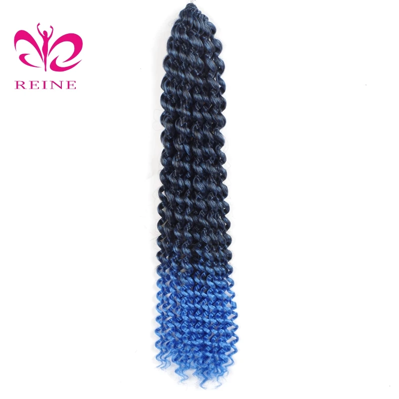 REINE Crochet  Hair Extension Synthetic Bulk Curl Hairstyle Free Tresses Hair Crochet Long Wave Curly Hair