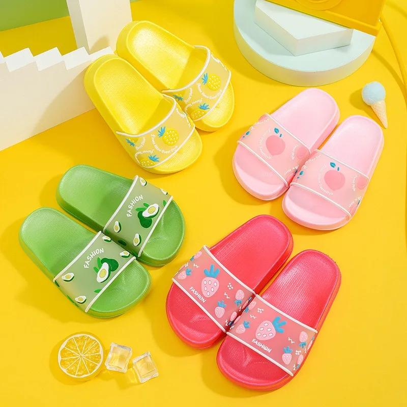 
Fashion Comfortable Soft Kids Fruit Style Slippers Boys and girls Slipper Keep Warm Slippers For Kids 