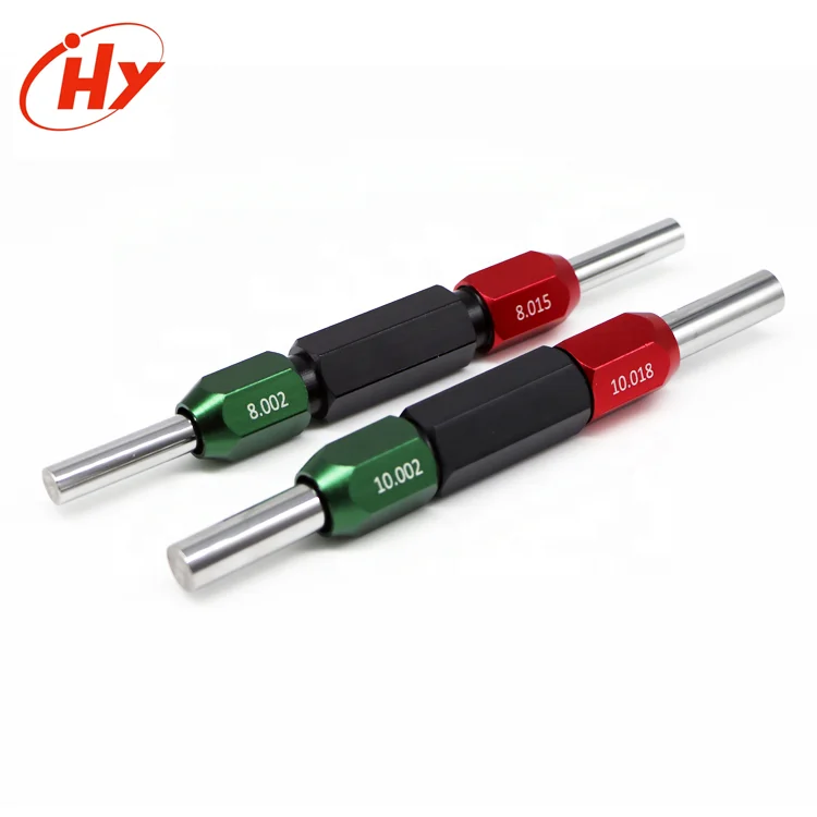 Твердосплавный стальной концевой измеритель пробки SKD11 с реверсивным держателем с черной ручкой и красной ручкой зеленого цвета