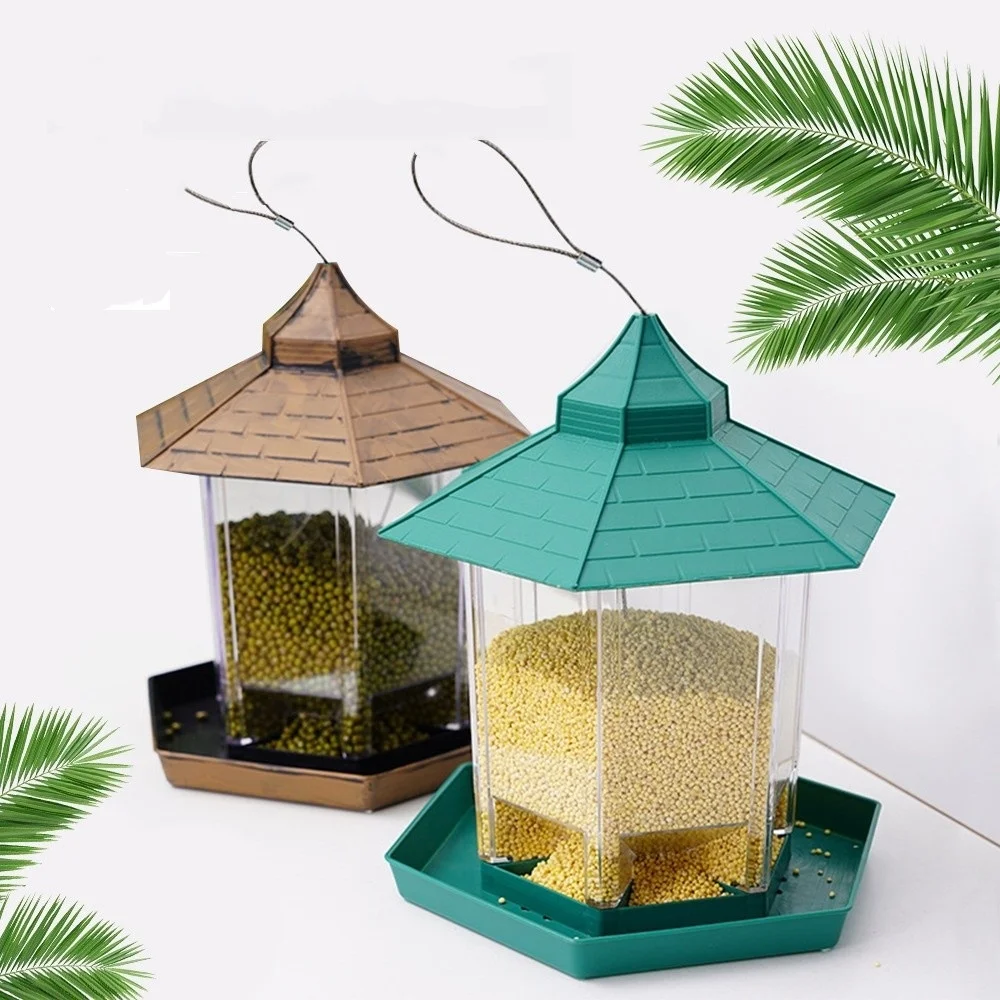 Bird Supplies Wholesale Hanging Large Capacity Parrot Hummingbird Outdoor Automatic Feeding Box