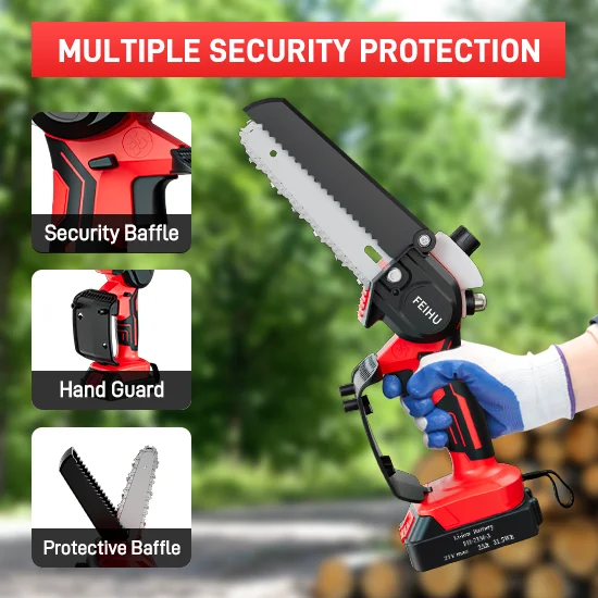 6inch Mini Handheld Brush Electric Chain Saw Cordless Chainsaw Portable Garden Fruit Tree Pruning Saws Wood Tools Saw Machines