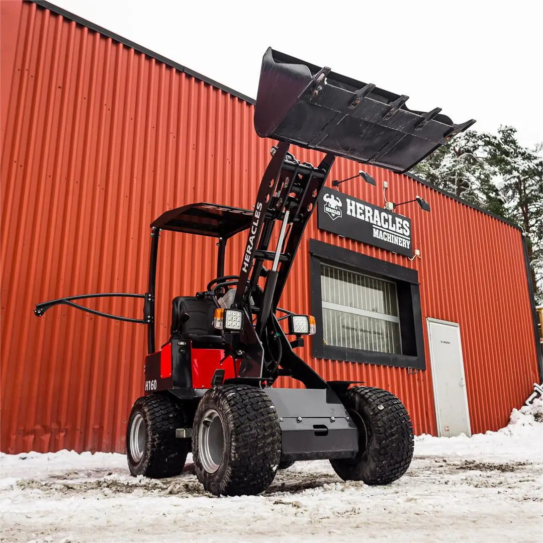 Heracles Китай высококачественный погрузчик H160 машинное оборудование 800 кг компактный ковш небольшой мини-колесный