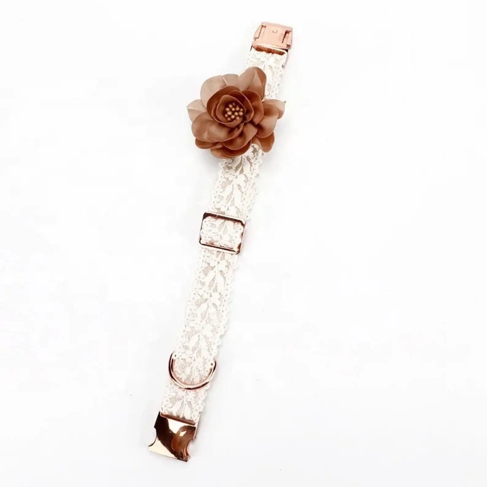 Wedding Ombre Designer Rope White hands free dog collar and leash set accessories lace dog leash