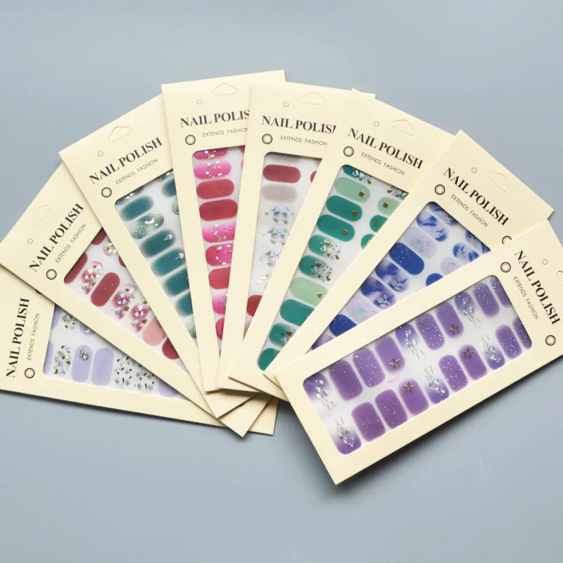 Full Coverage Nail Gel Solidification Stickers Laser Gilding Simple Style Of Broken Diamond Amazon Hot Nail Stickers