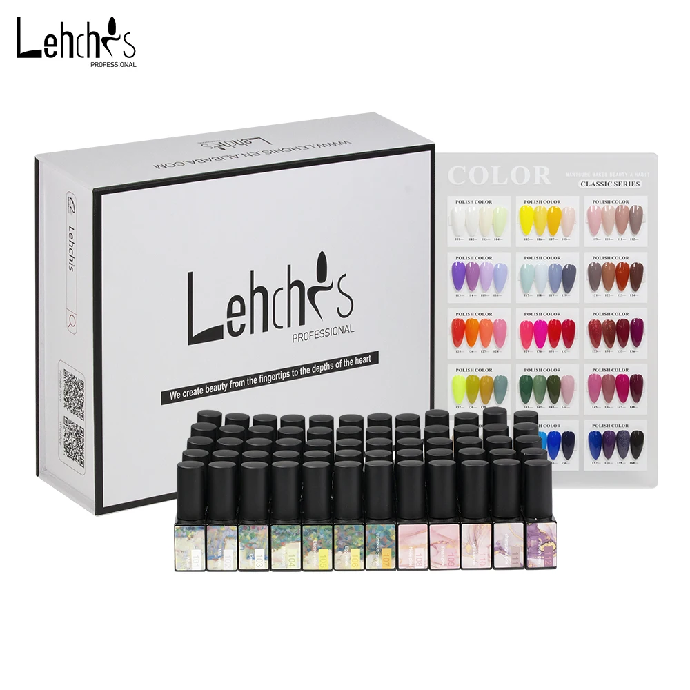 Lehchis 2024 New Wine Colour Series Soak off UV Nail Gel Polish 10ml Bottle Customizable Weight for colour nail polish set