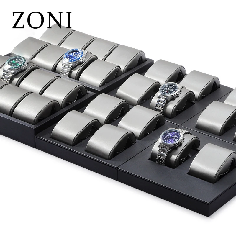 Wholesale Jewellery Display Stand Holder Custom   PU Leather Ring Earring Holder Jewelry Display Stand Set