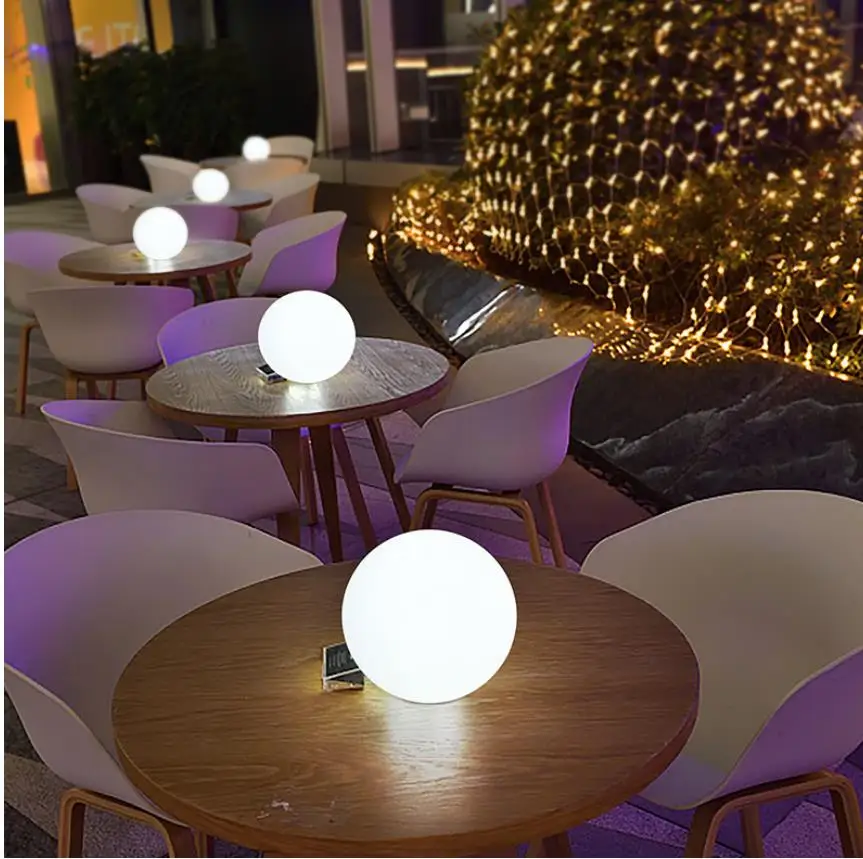 Custom PE Cordless Full RGB Color Changing Outdoor Waterproof Floating Swimming Pool Garden Round Magic LED Moon Light Ball 15CM