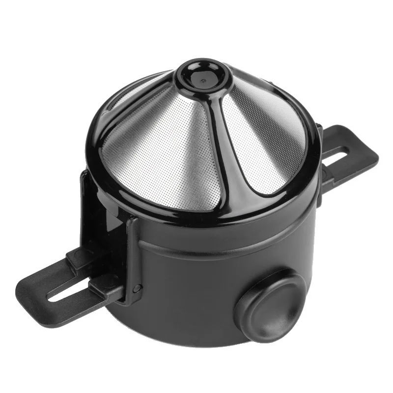 Factory Outlet Eco-Friendly Reusable Coffee Filter Baskets Portable Foldable Metal 304 Stainless Steel Coffee Filter