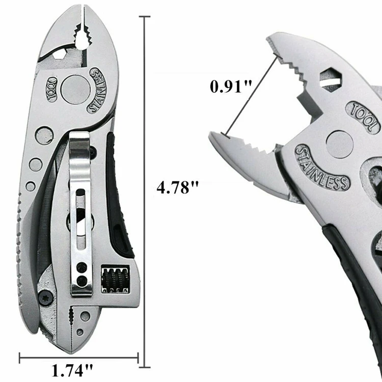 multi function tools with pliers wrench for outdoor repair bicycle survival folding pocket knife